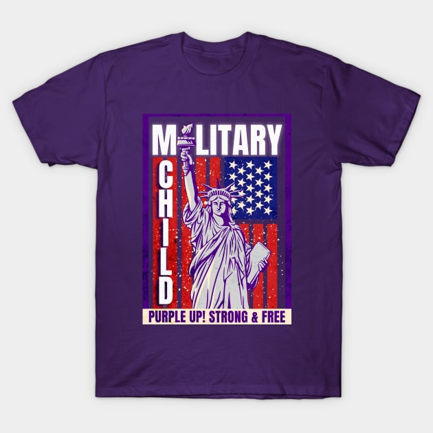 Purple Up For Military Kids - Military Purple-Up Day T-Shirt by alcoshirts